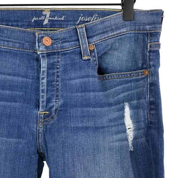 7 For All Mankind “Josefina” Jeans, Distressed - Picture 3 of 10